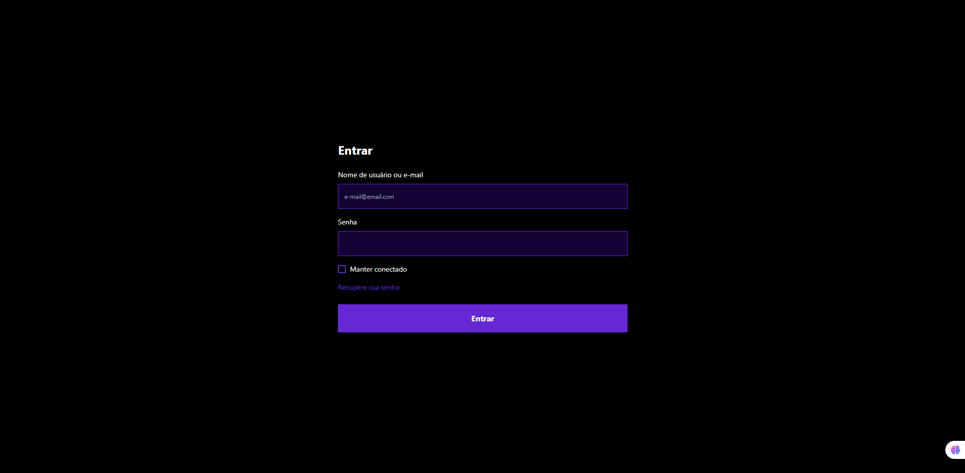 Formulário com Tailwind